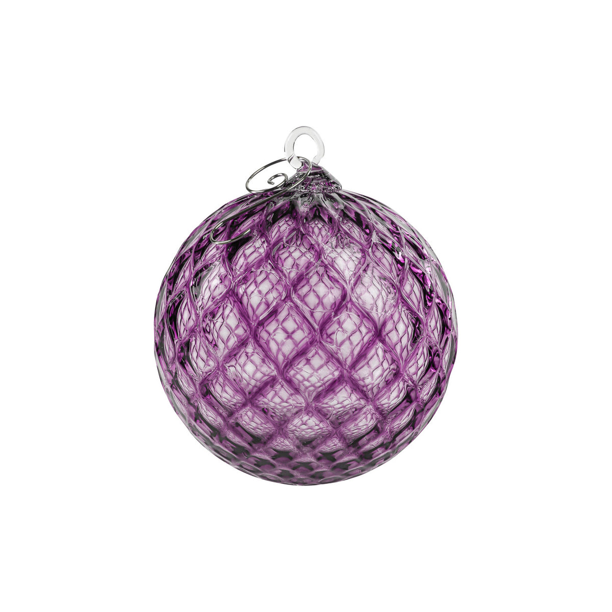 Plum Handblown Glass Ornament