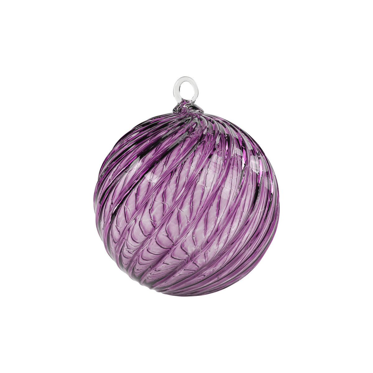 Plum Handblown Glass Ornament