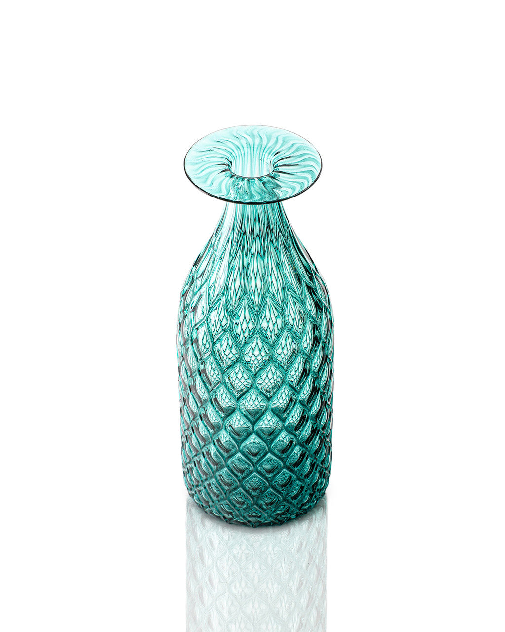 Sea Green Diamond Cut Bottle