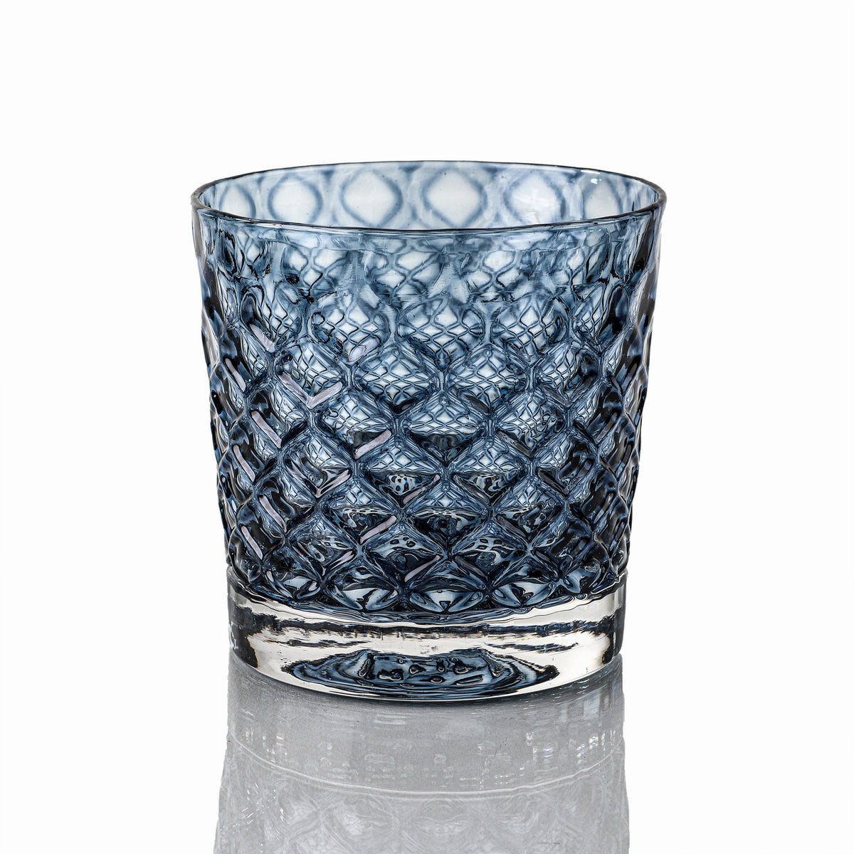 Ice & Slate Blue Mindala Glass Set