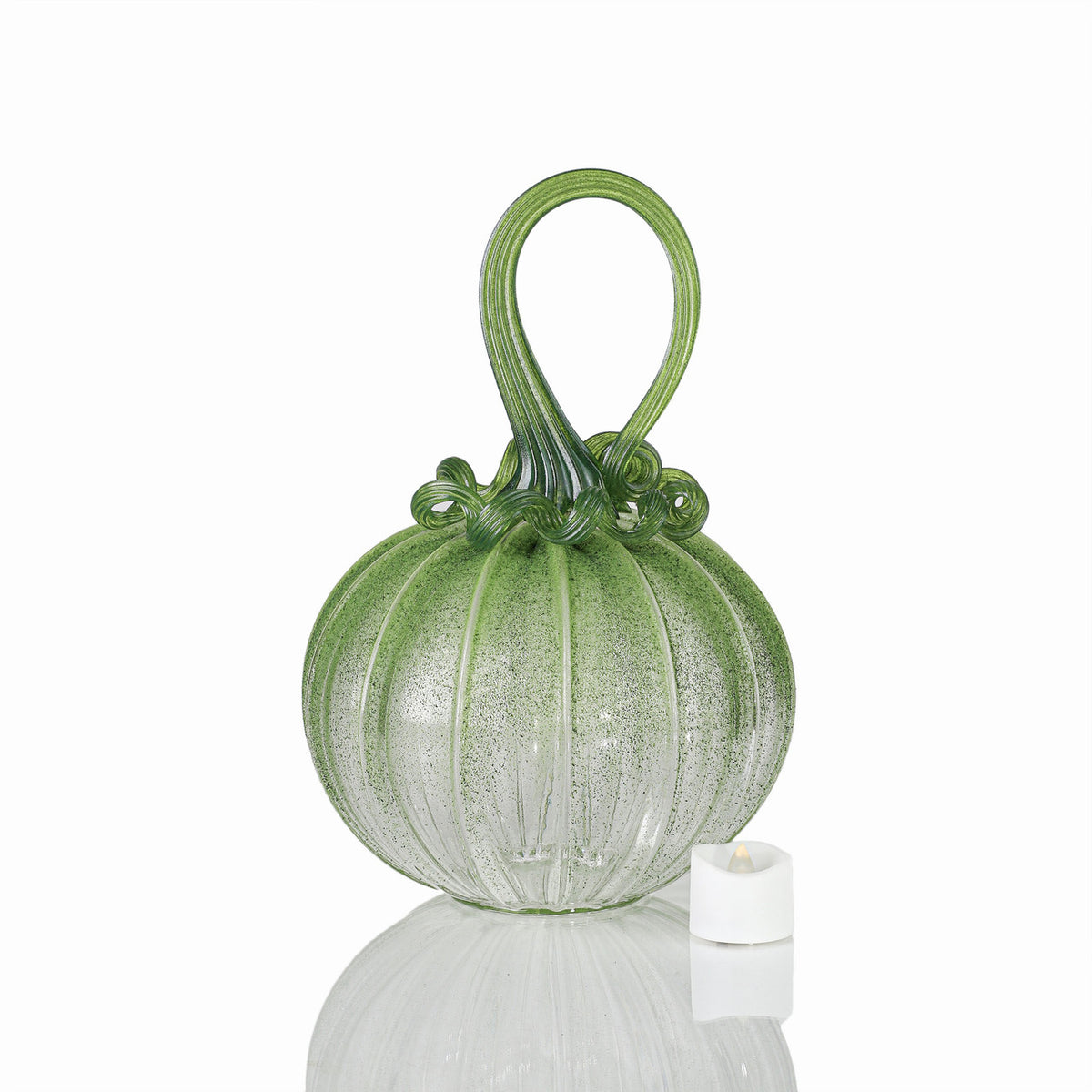 Mythic Meadows Textured Pumpkin w/Tealight