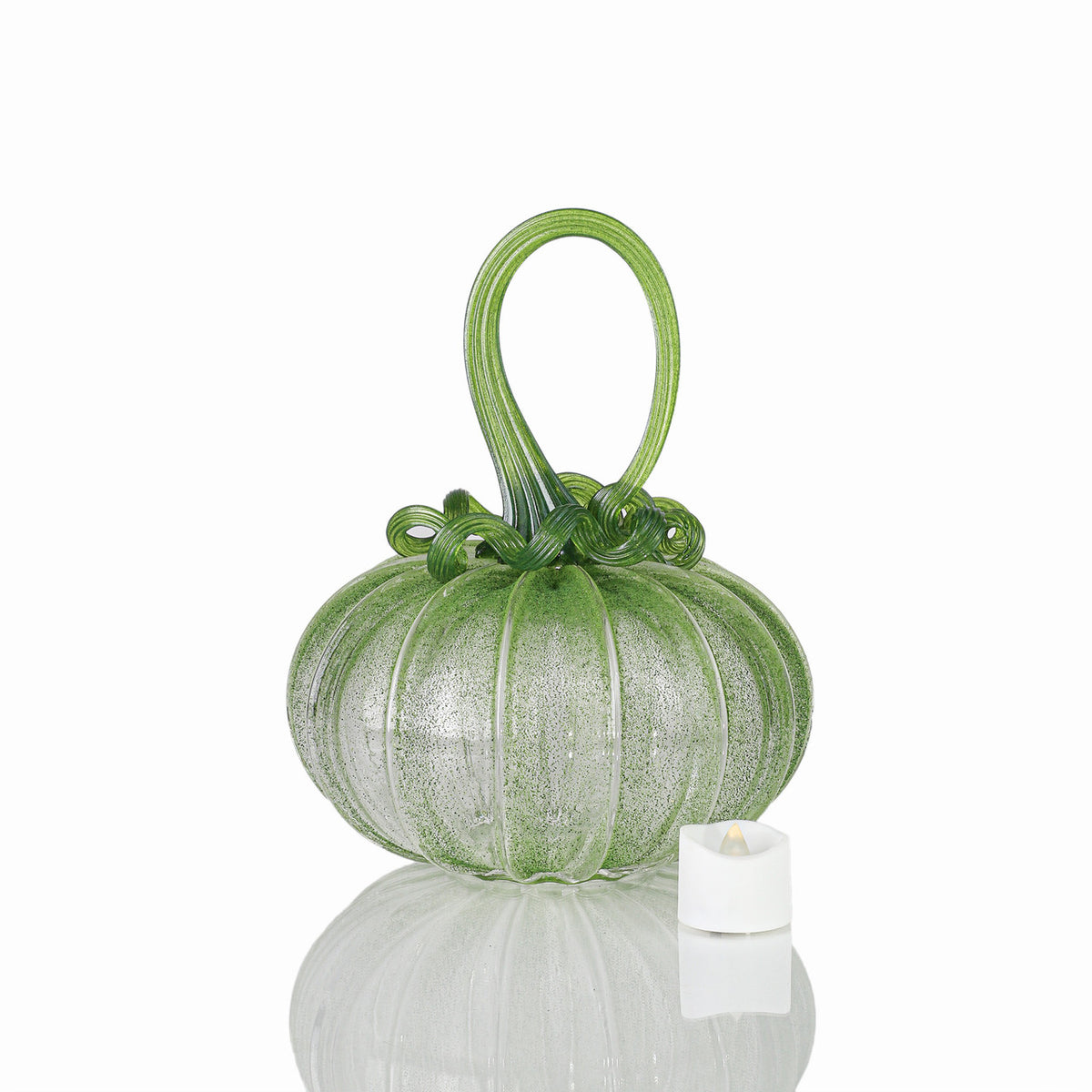 Mythic Meadows Textured Pumpkin w/Tealight