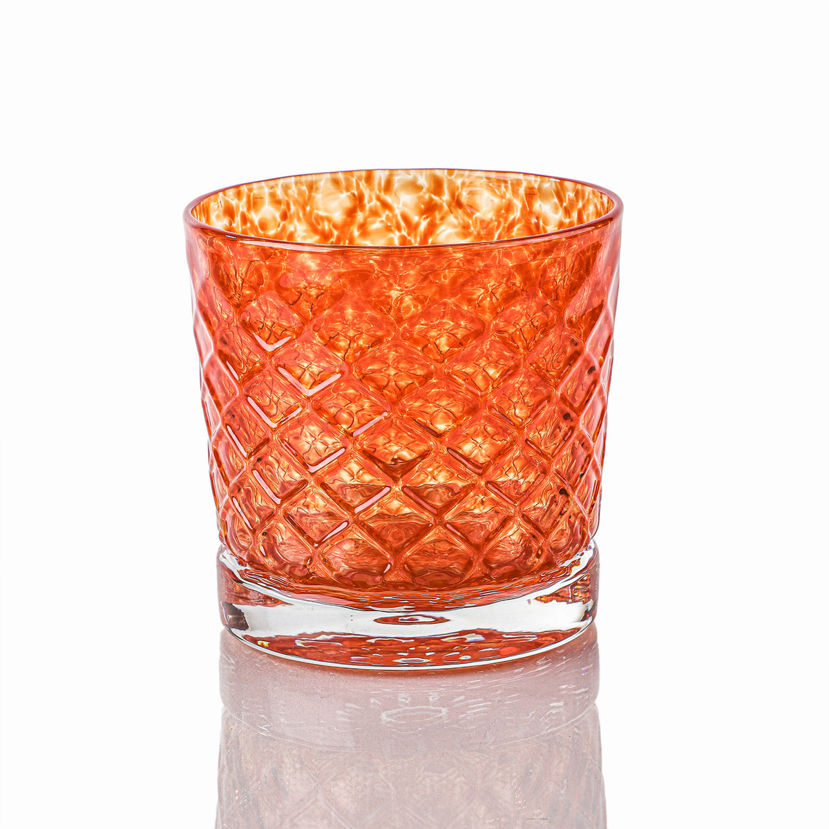 Ice & Candy Apple Red Mindala Glass Set