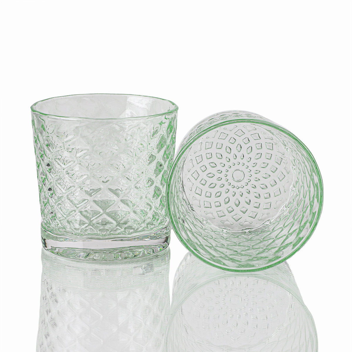 Deep Pine & Wintergreen Mindala Glass Set