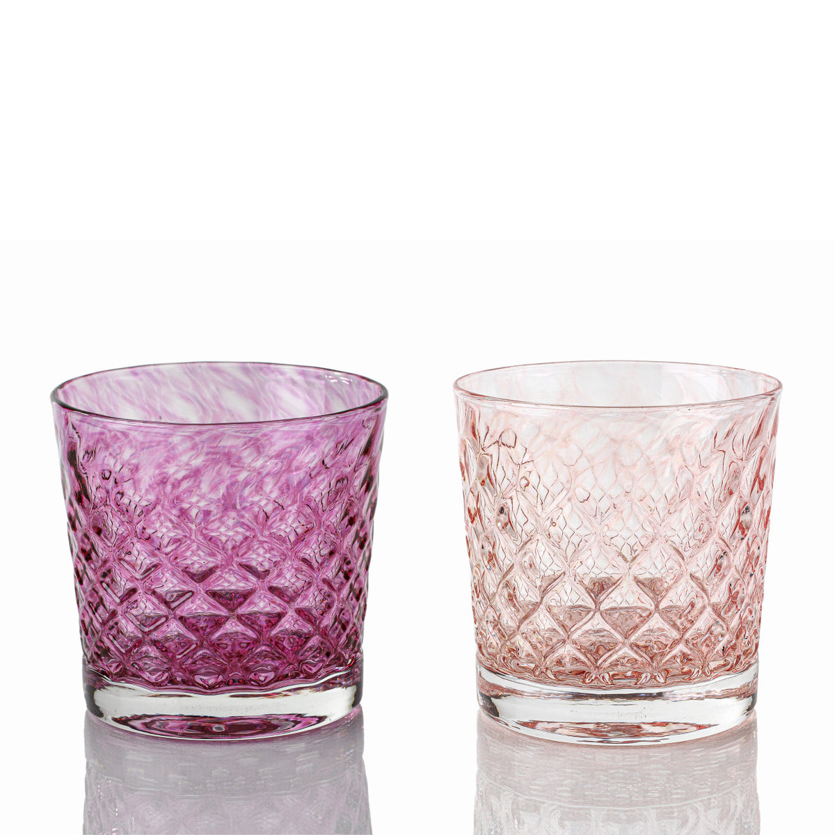 Pomegranate Pink & Pink Lemonade Mindala Glass Set