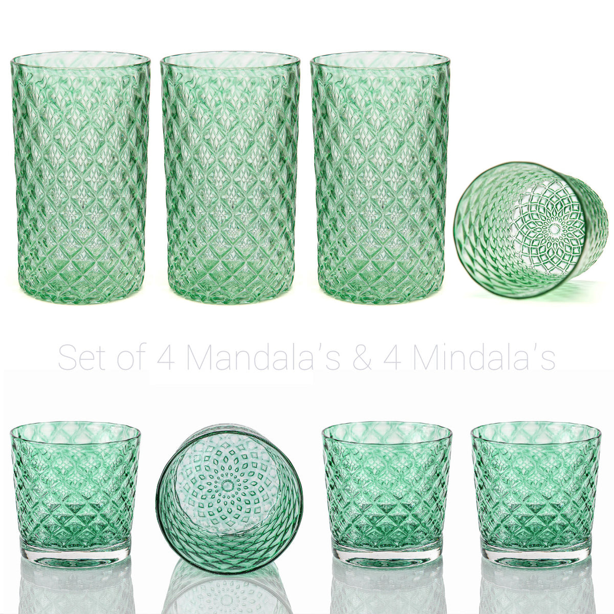Spearmint Mandala Glass