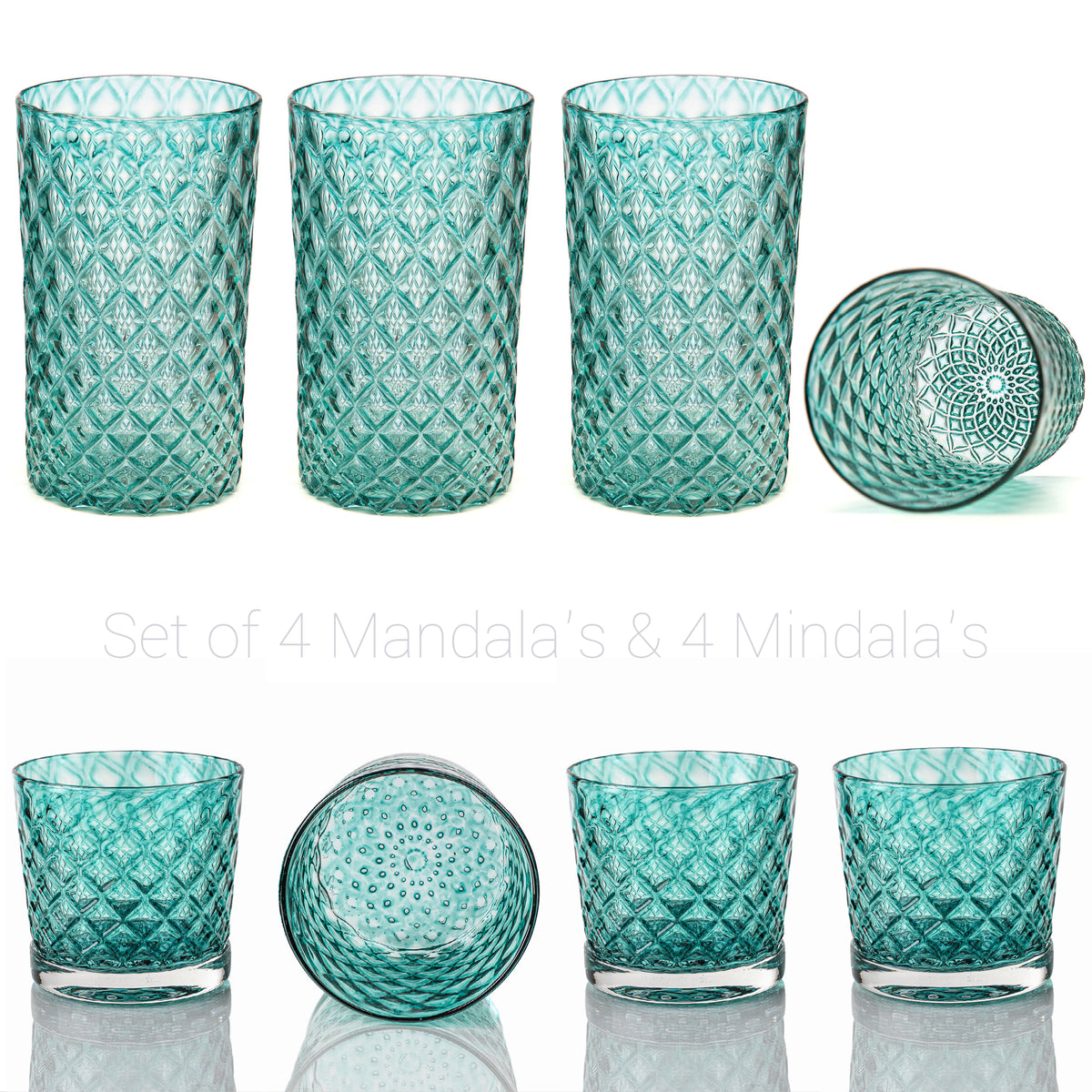 Sea Green Mandala Glass