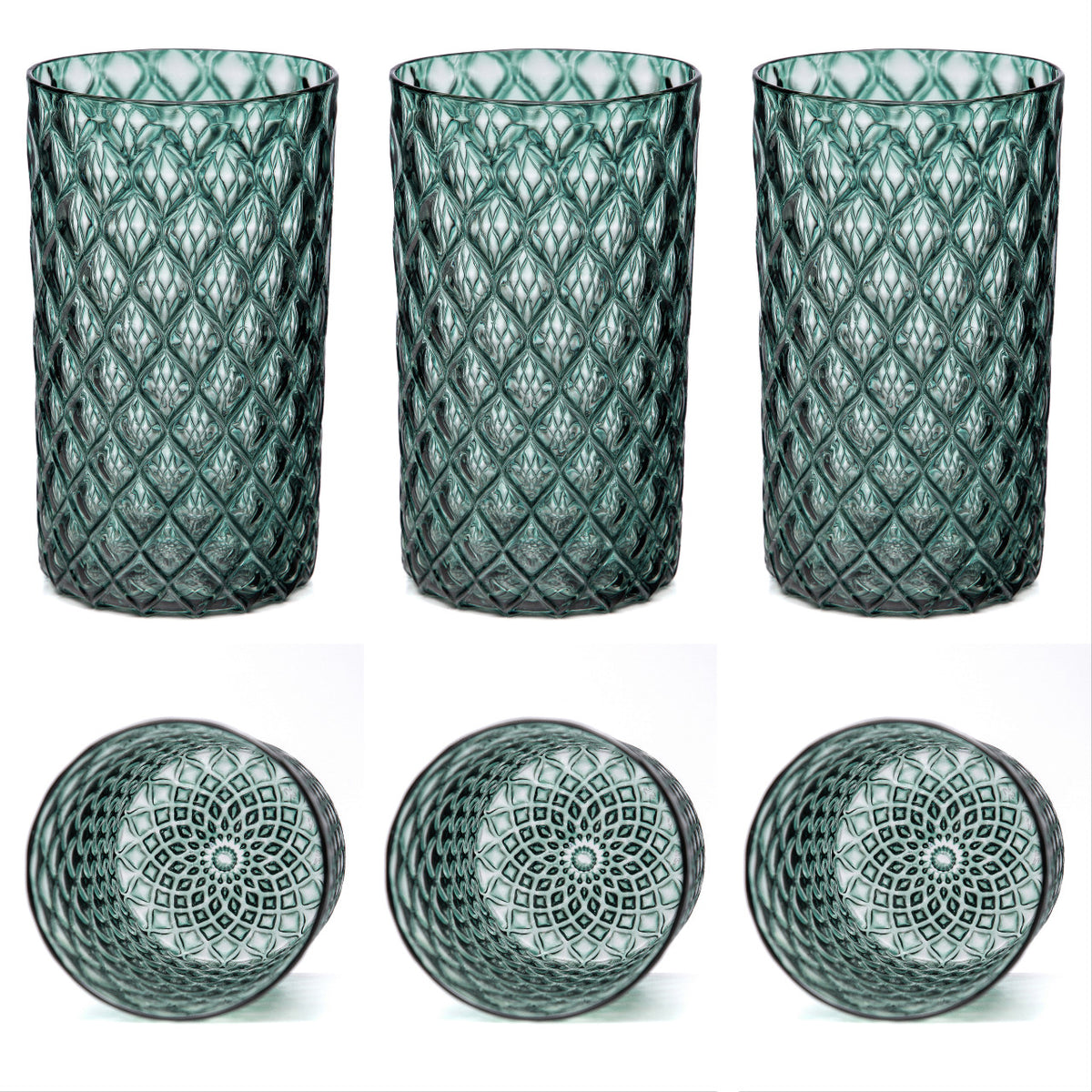Deep Pine Mandala Glass