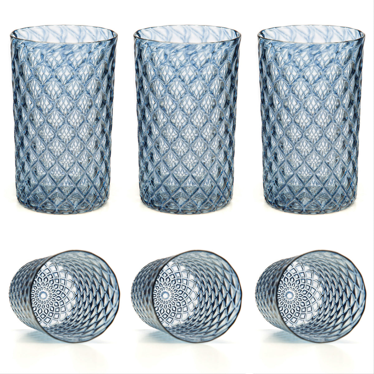 Slate Blue Mandala Glass