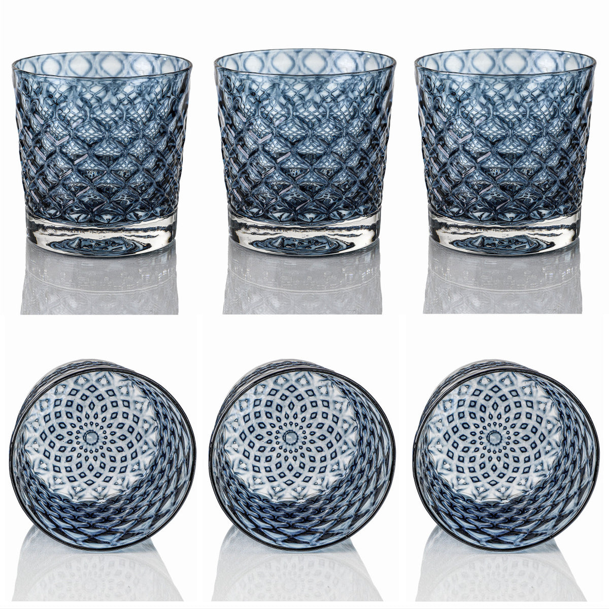 Slate Blue Mindala Glass