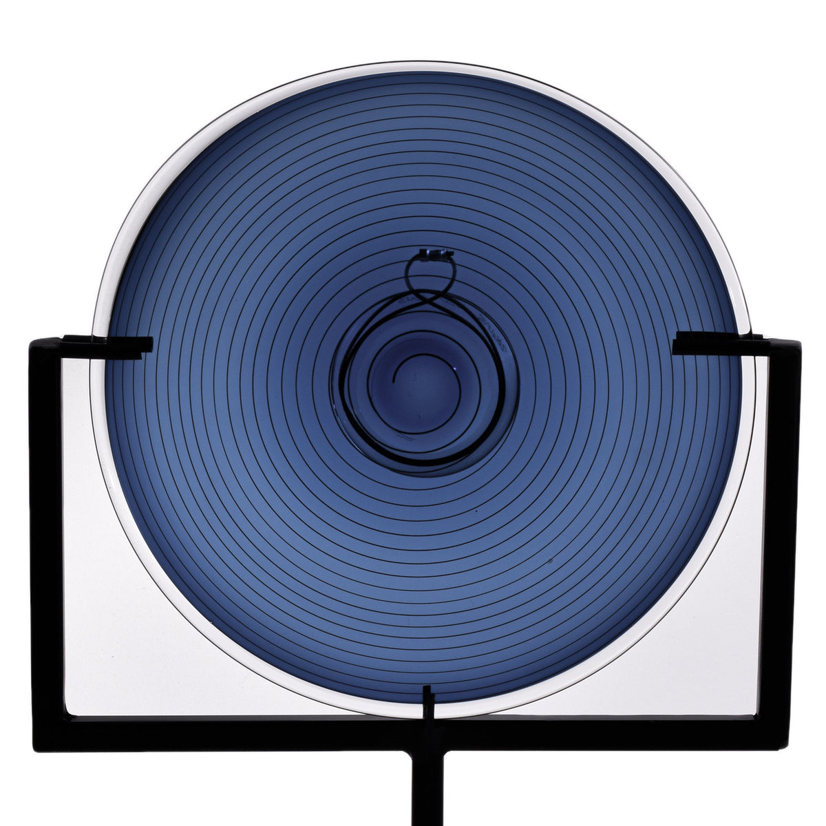 Slate Blue Spiral Rondel