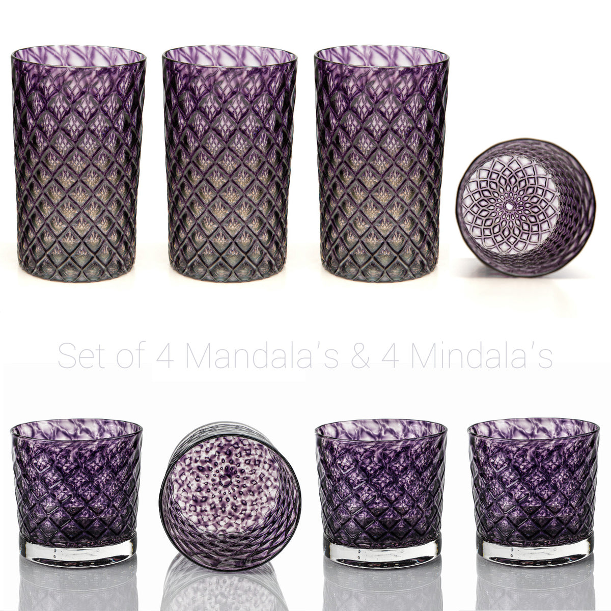 Indigo Mandala Glass