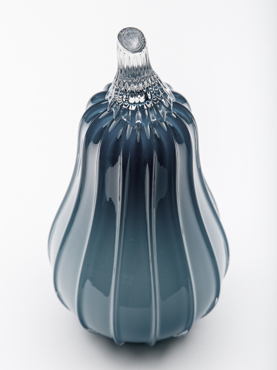 Cerulean Glass Pumpkin w/Tealight