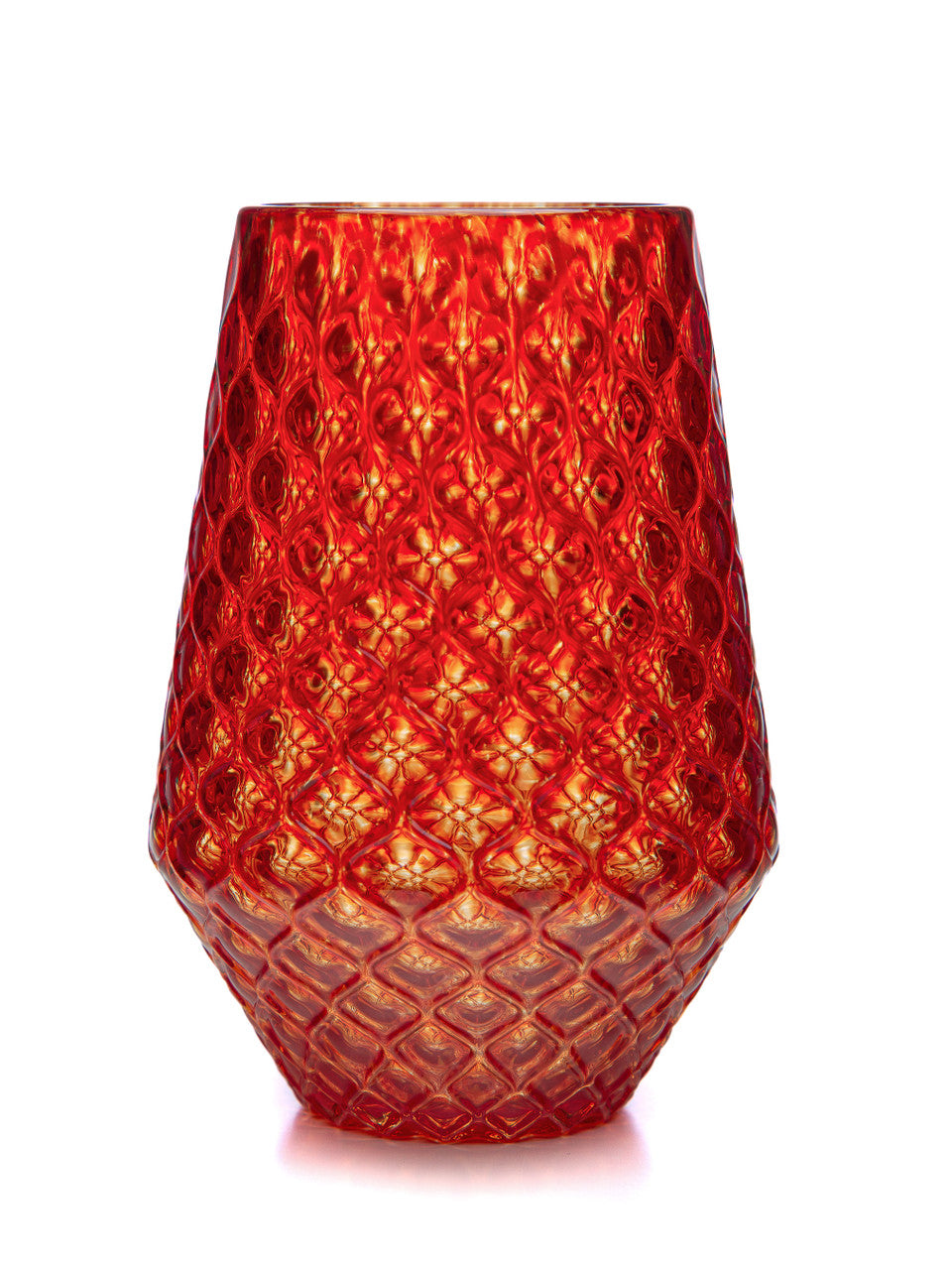 Candy Apple Red Diamond Cut Tulip Tumbler