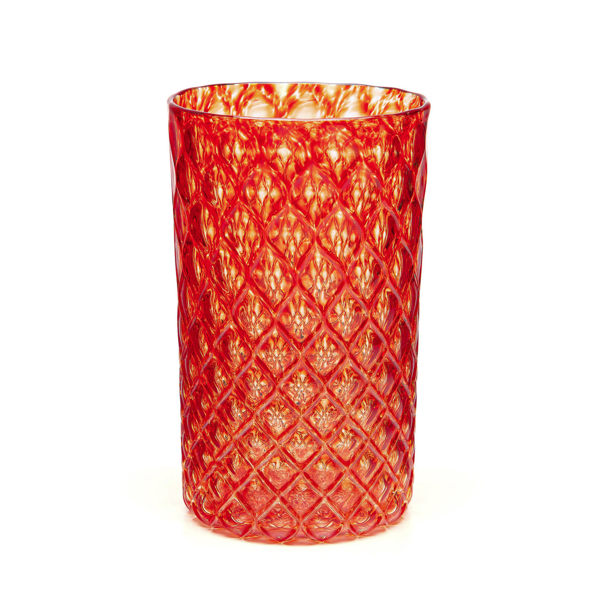 Candy Apple Red Mandala Glass