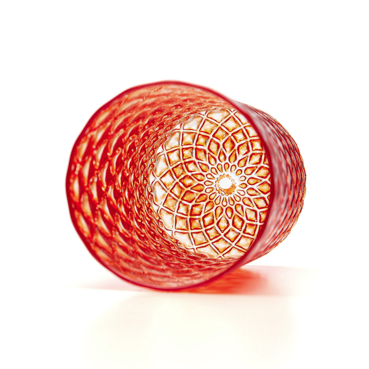 Candy Apple Red Mandala Glass