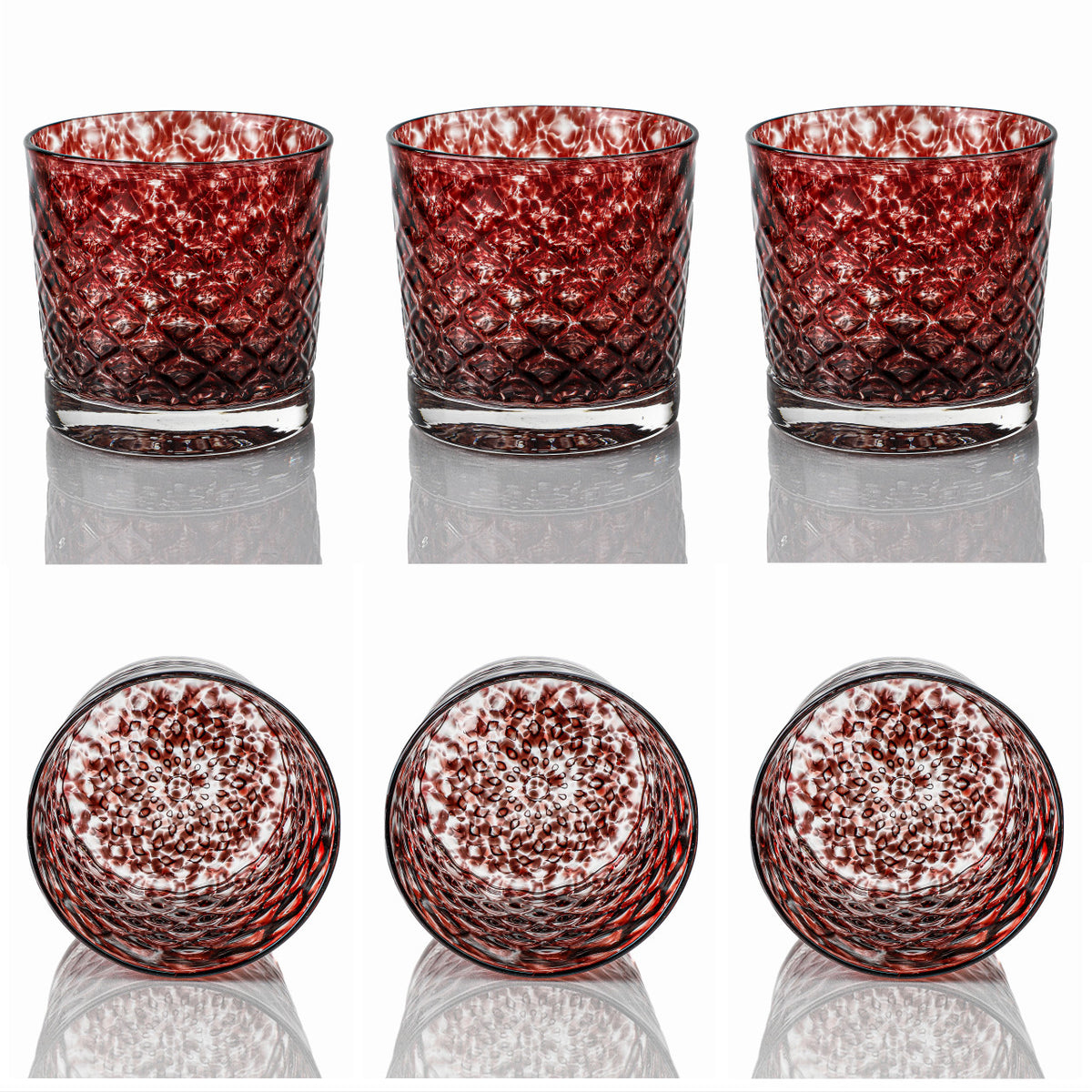 Black Cherry Mindala Glass