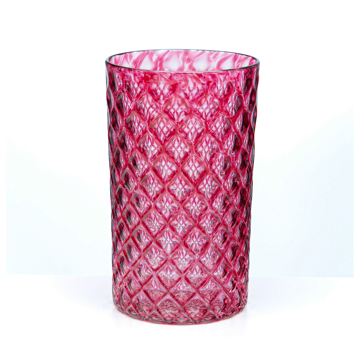 Raspberry Mandala Glass
