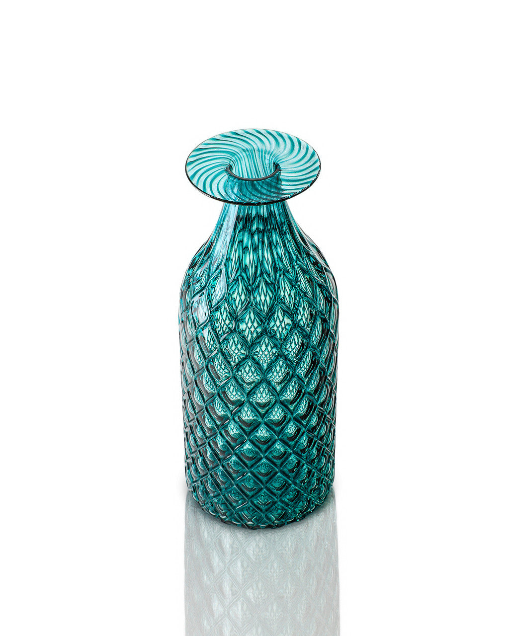 Turquoise Diamond Cut Bottle