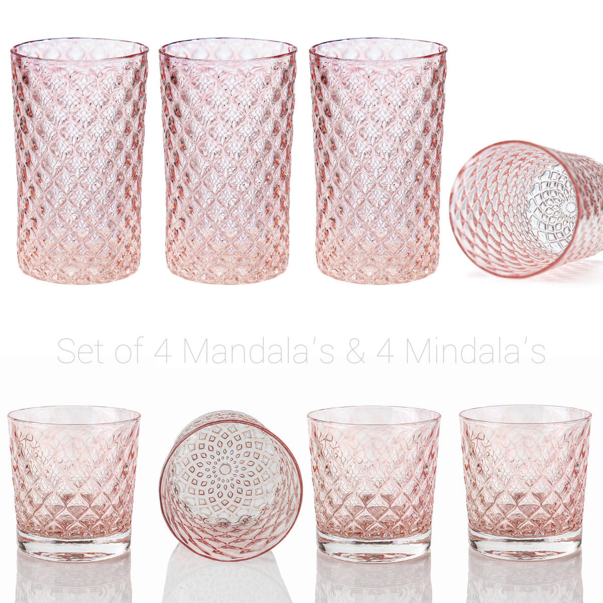 Pink Lemonade Mandala Glass