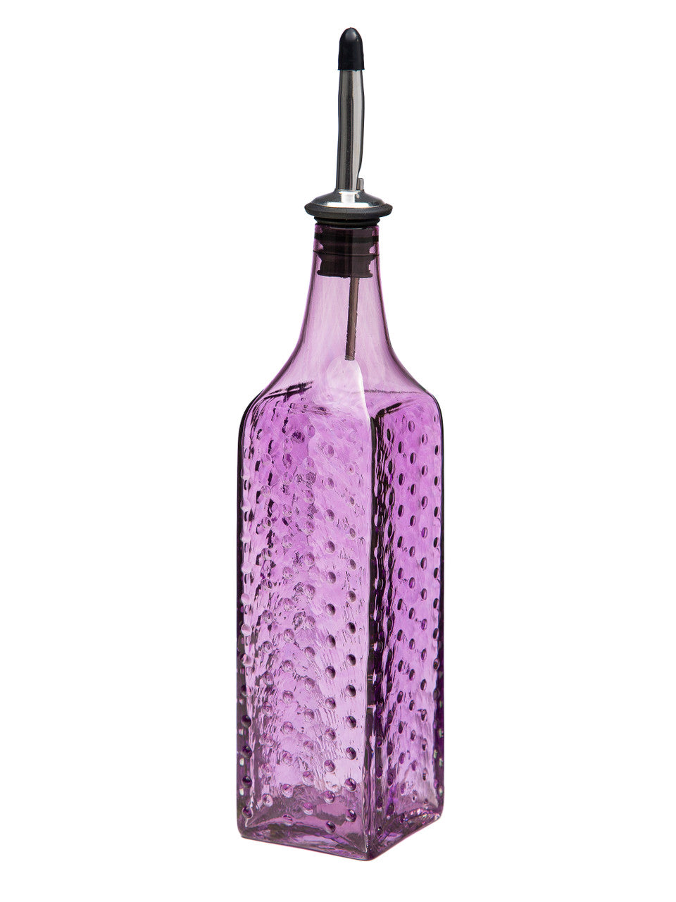 Lavender Hobnail Handblown Bottle