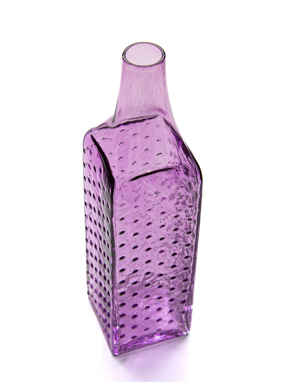 Lavender Hobnail Handblown Bottle