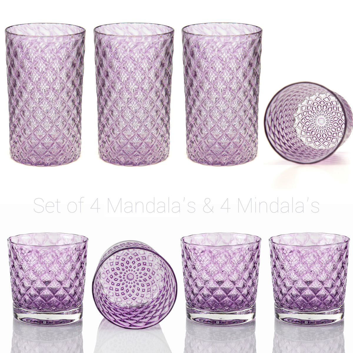 Lavender Mandala Glass