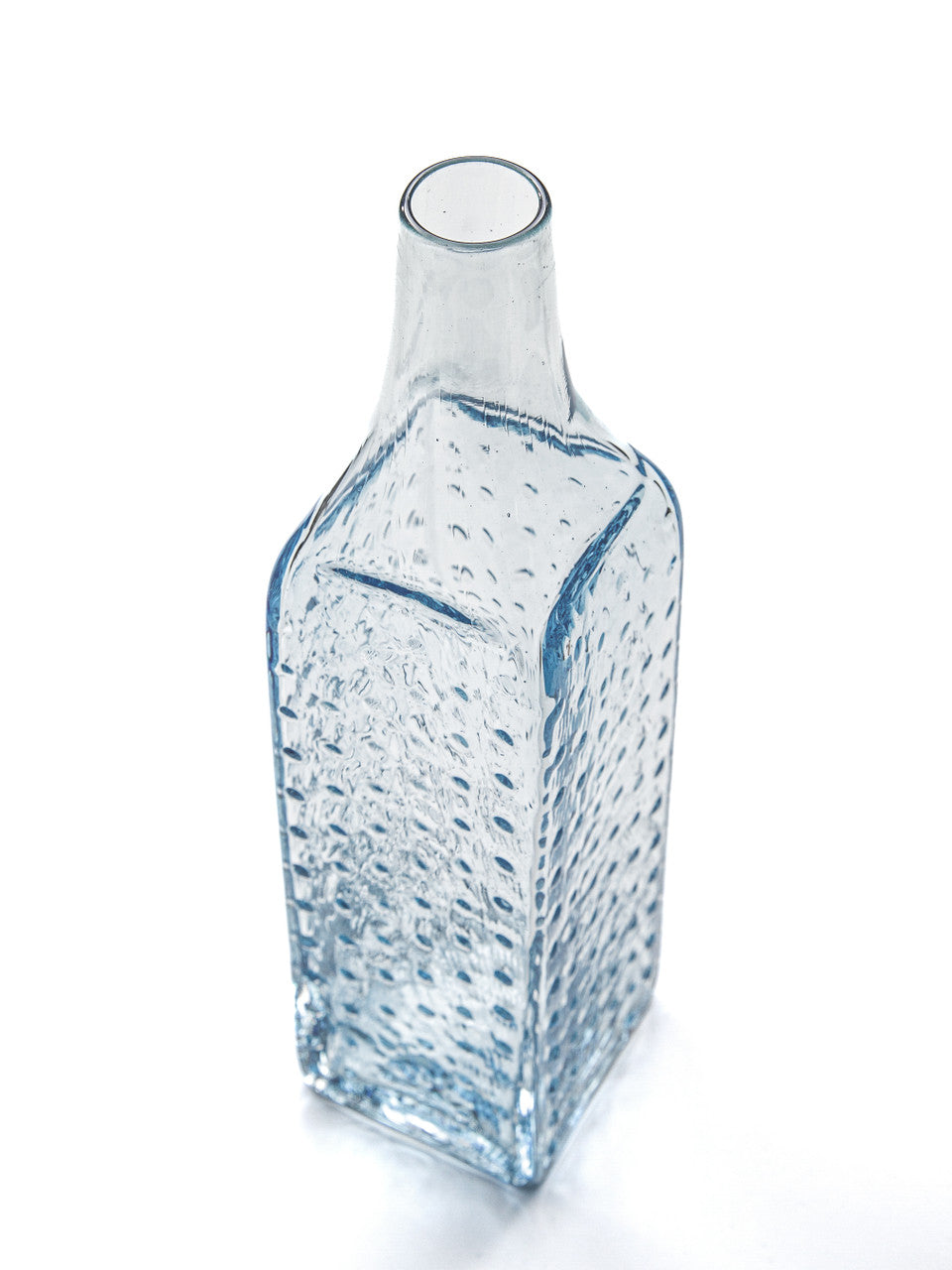 Ice Hobnail Handblown Bottle