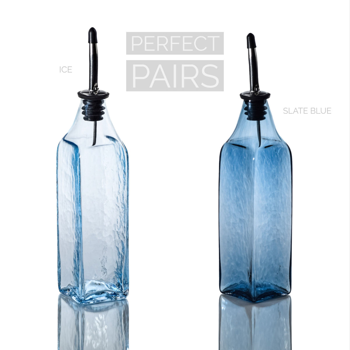 Ice &amp; Slate Blue Single-Tone Bottle Set