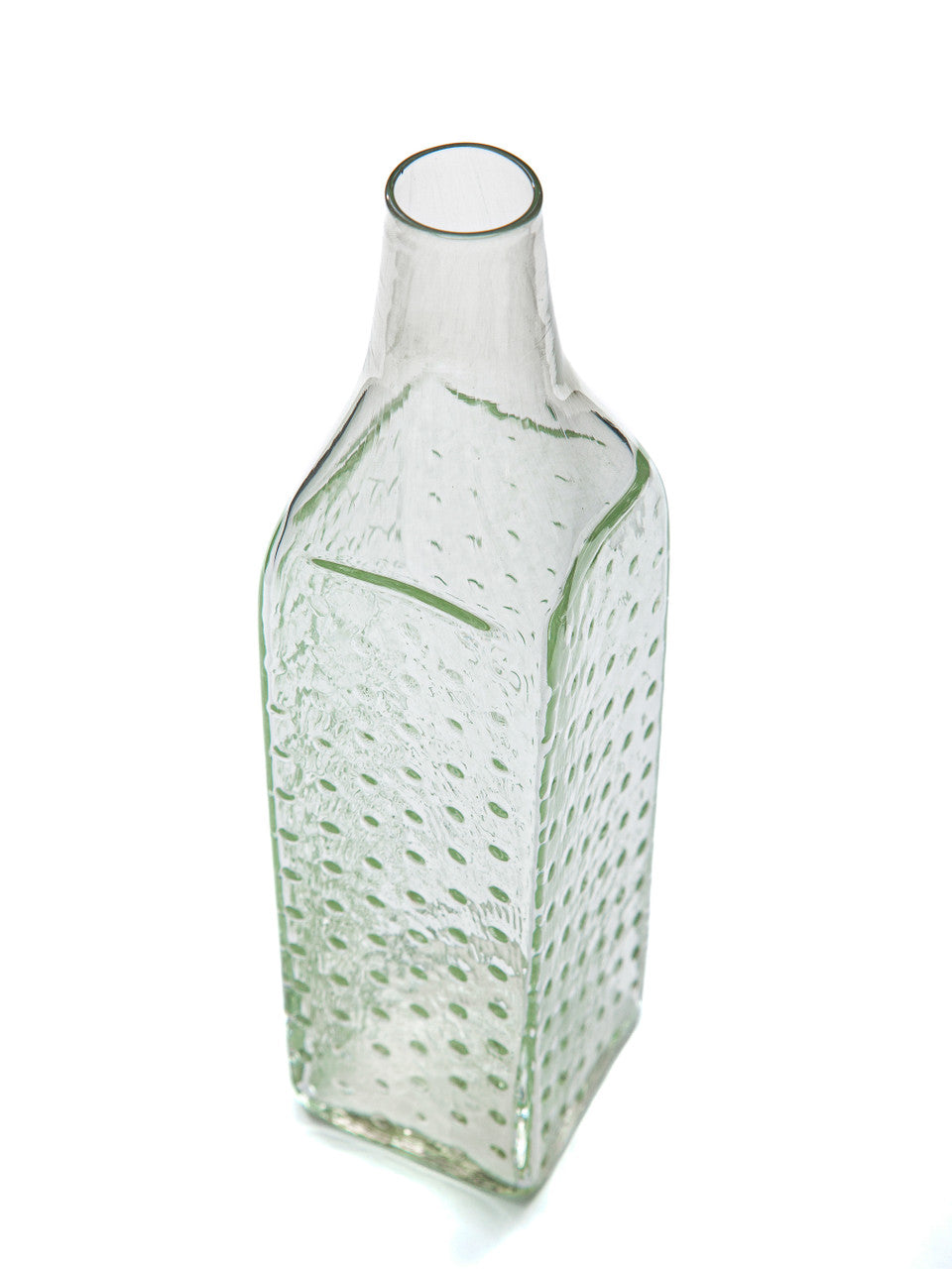 Wintergreen Hobnail Handblown Bottle