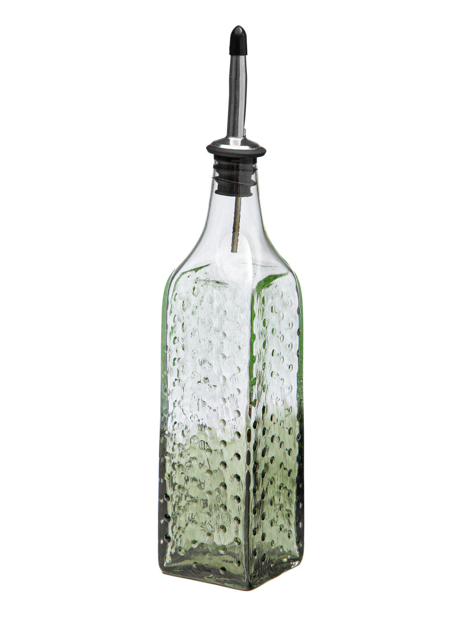 Wintergreen &amp; Smoke Hobnail Handblown Bottle