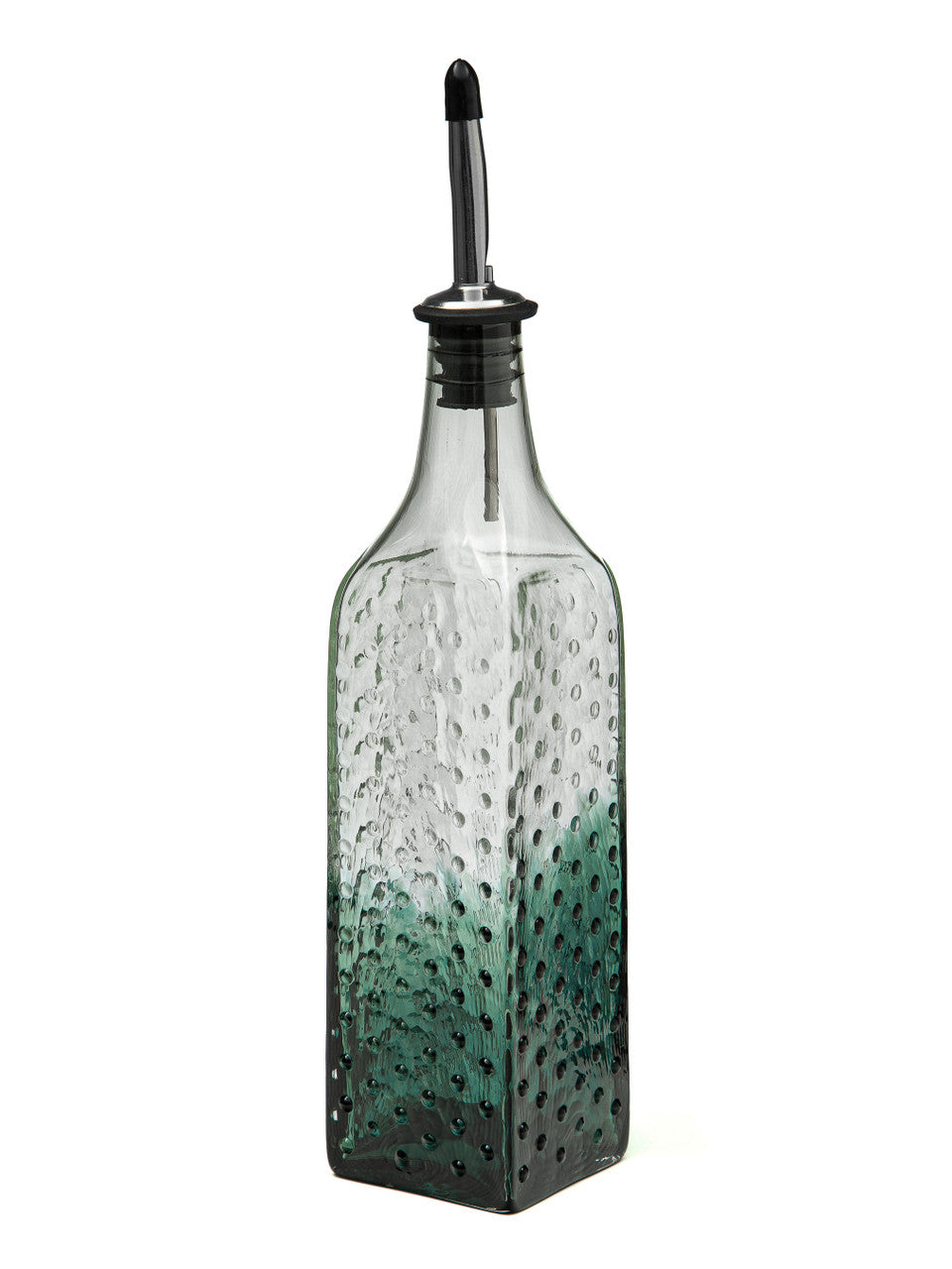 Wintergreen &amp; Deep Pine Hobnail Handblown Bottle