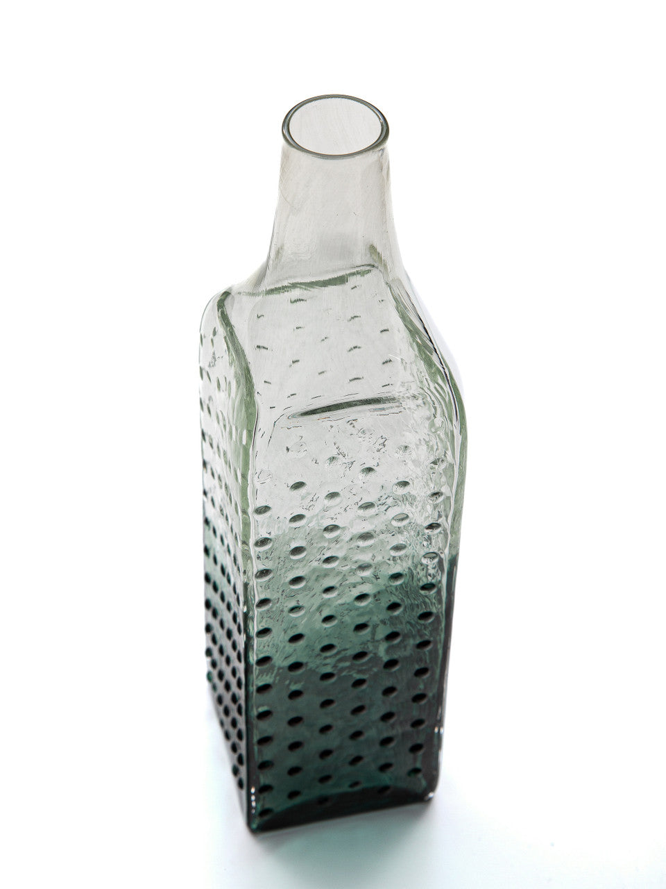 Wintergreen &amp; Deep Pine Hobnail Handblown Bottle