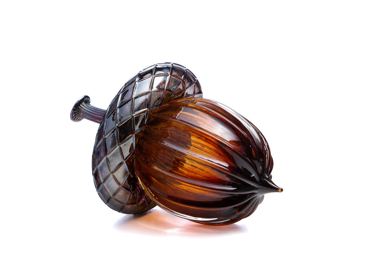 Metallic Bordeaux &amp; Amber Acorn