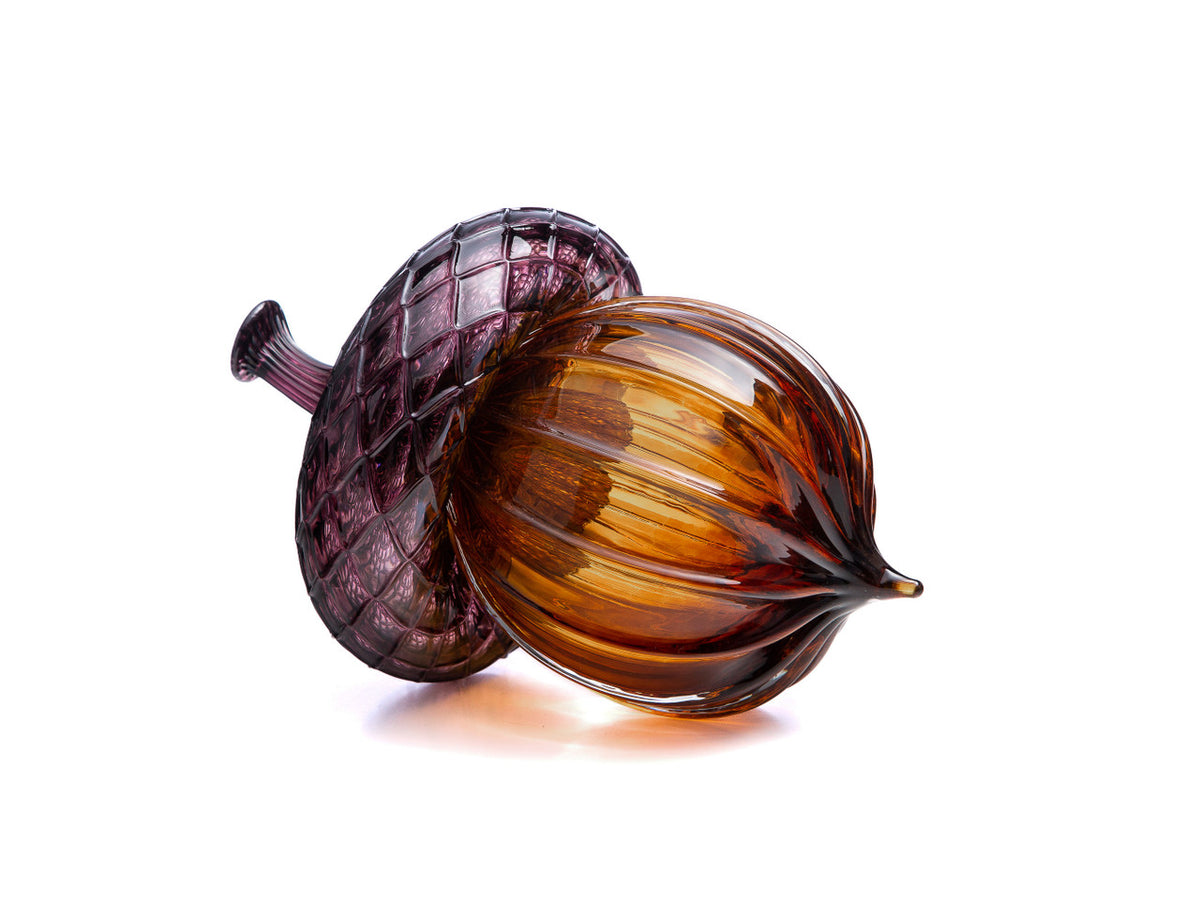 Metallic Bordeaux &amp; Amber Acorn