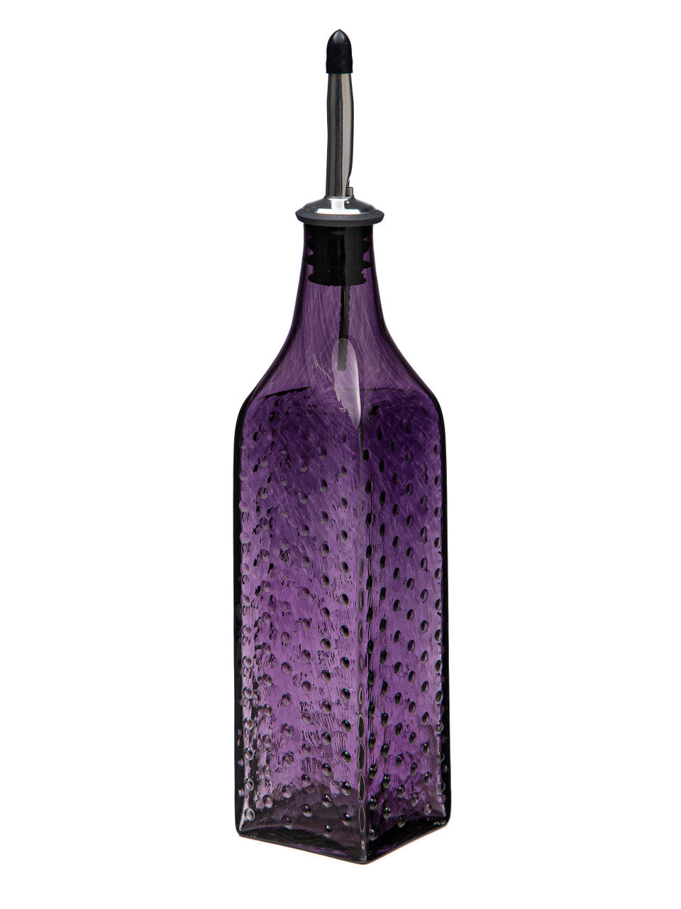 Indigo Hobnail Handblown Bottle