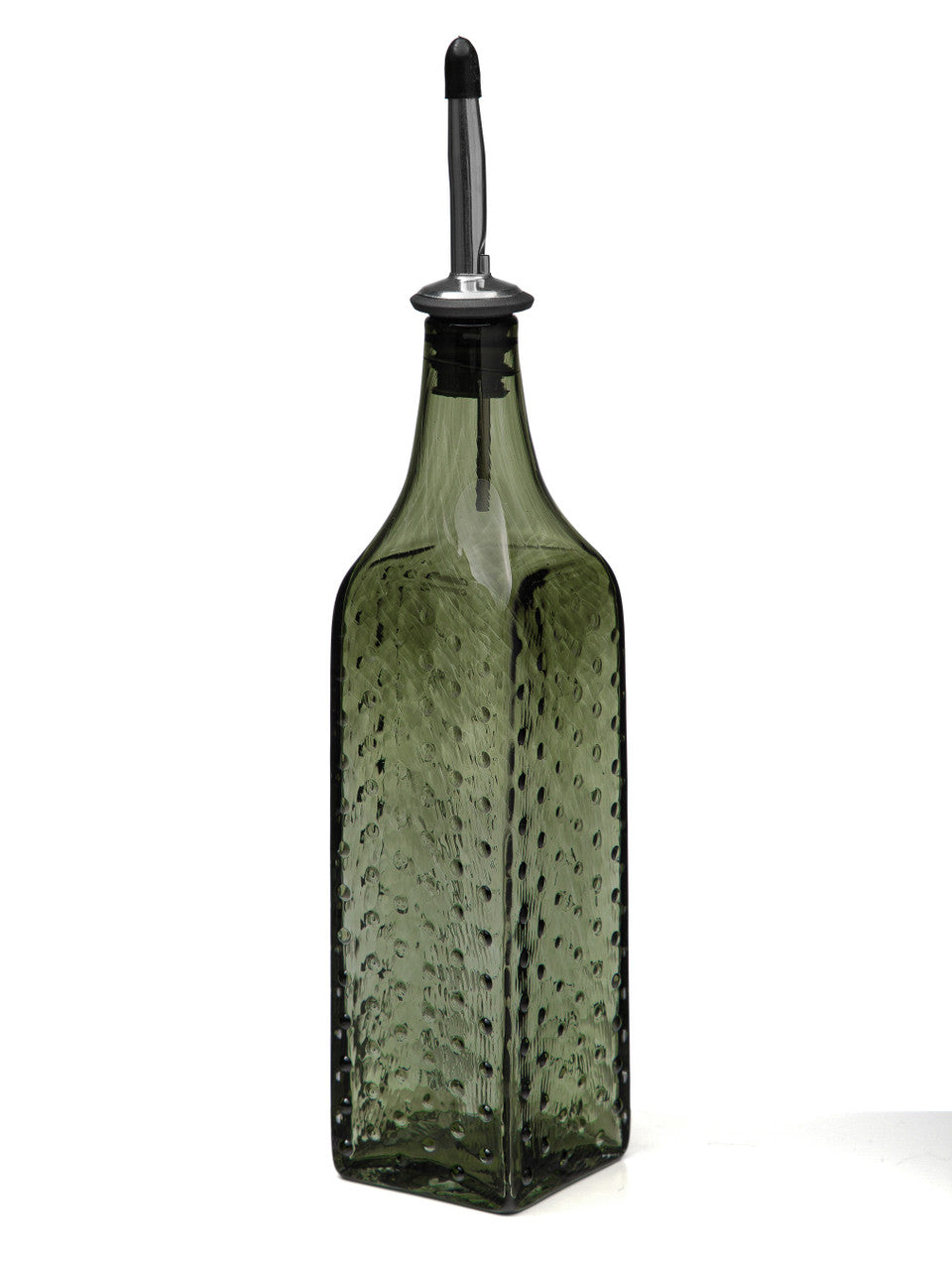 Smoke Hobnail Handblown Bottle
