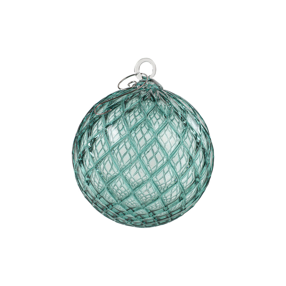 Sea Green Handblown Glass Ornament