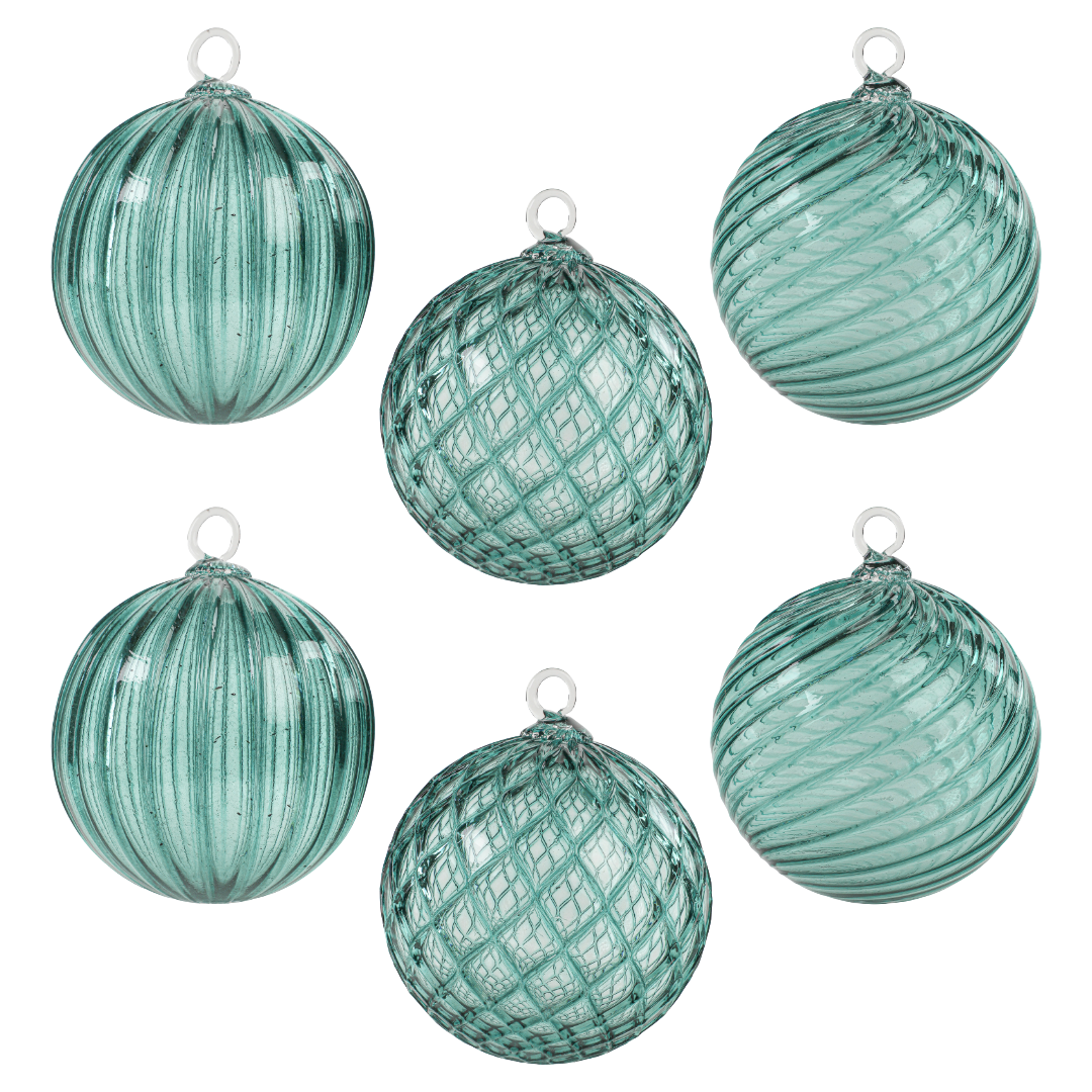 Sea Green Handblown Glass Ornament