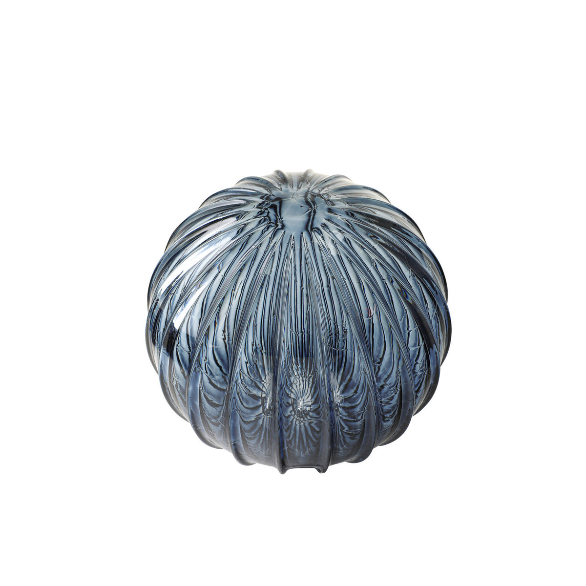 Slate Blue Handblown Glass Ornament