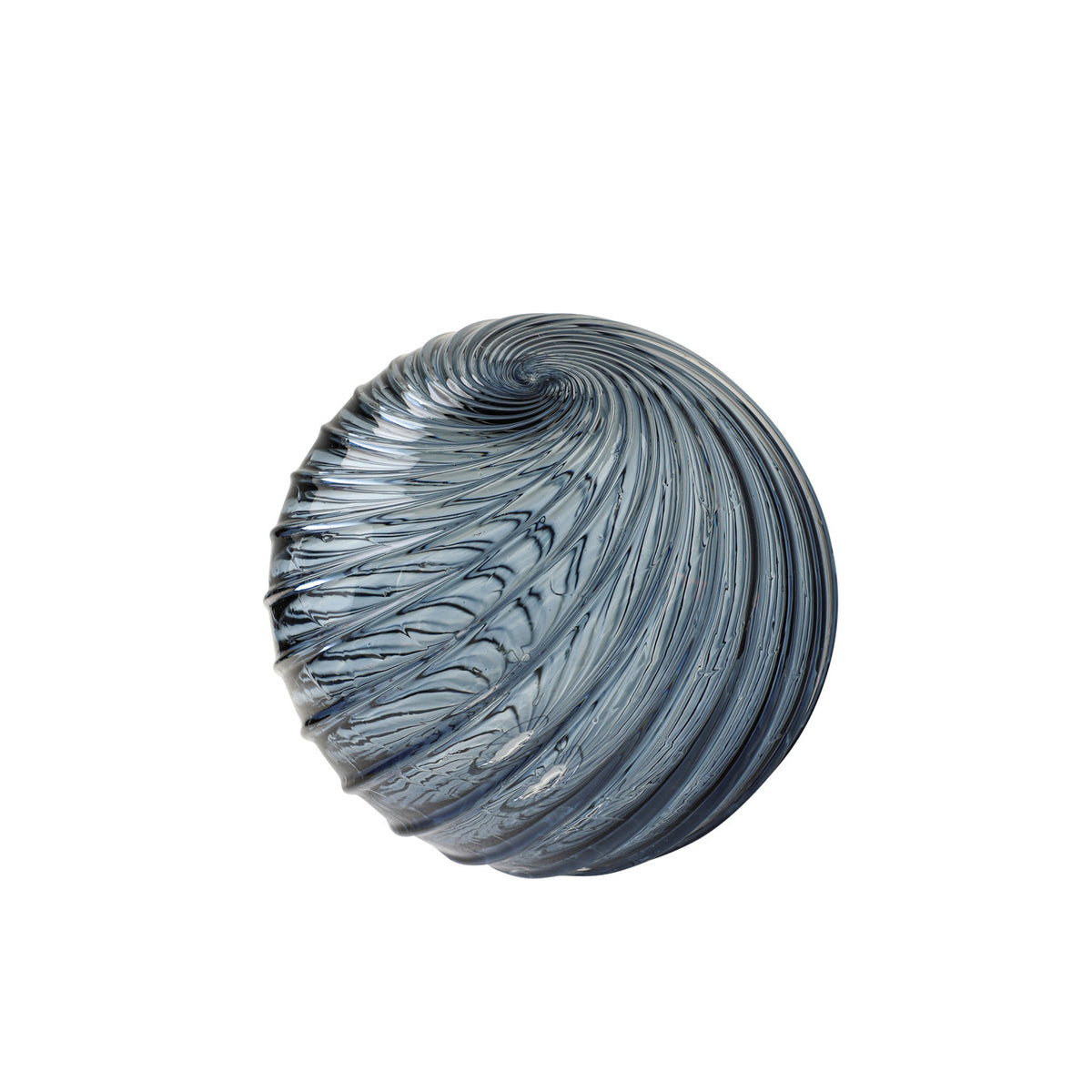 Slate Blue Handblown Glass Ornament