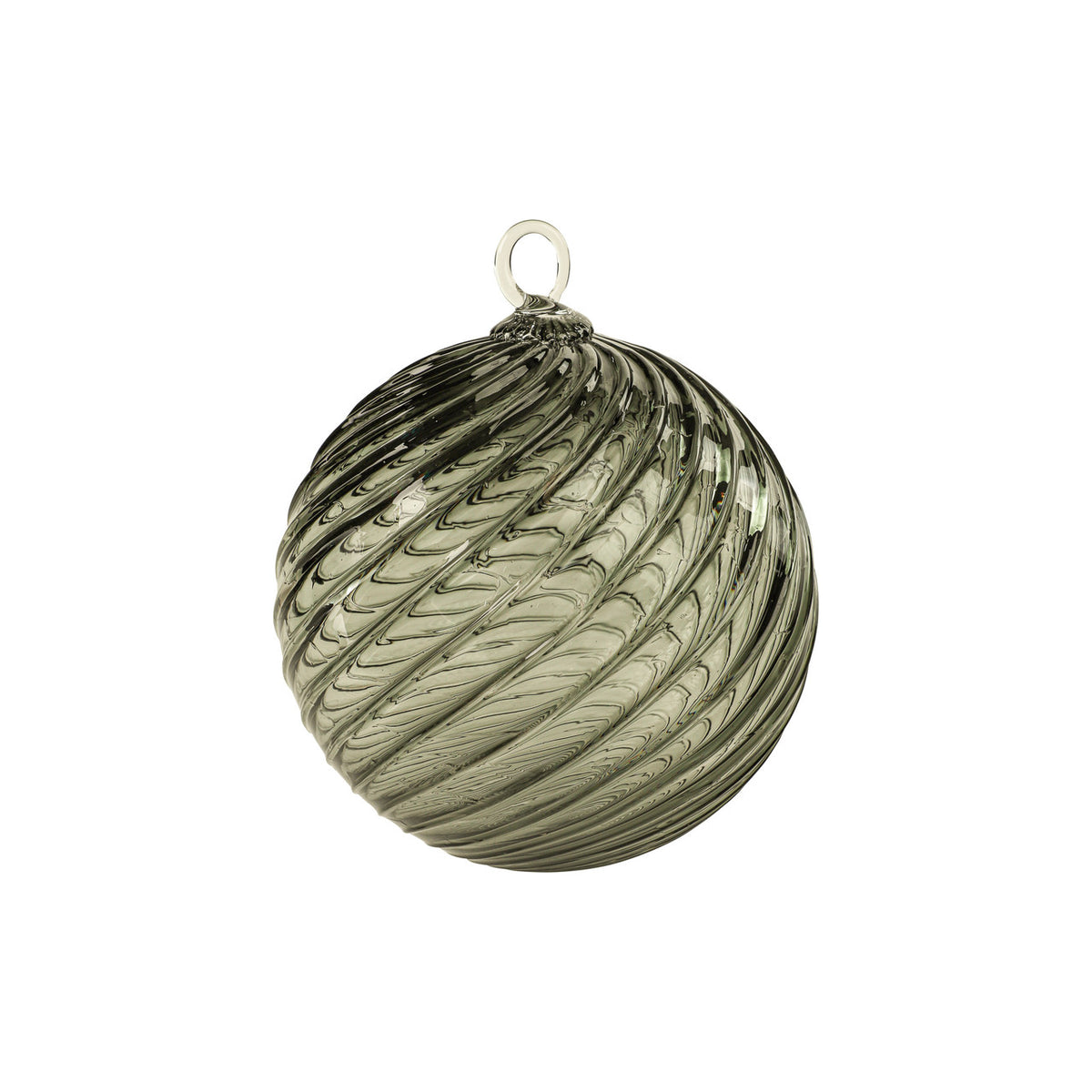 Smoke Handblown Glass Ornament