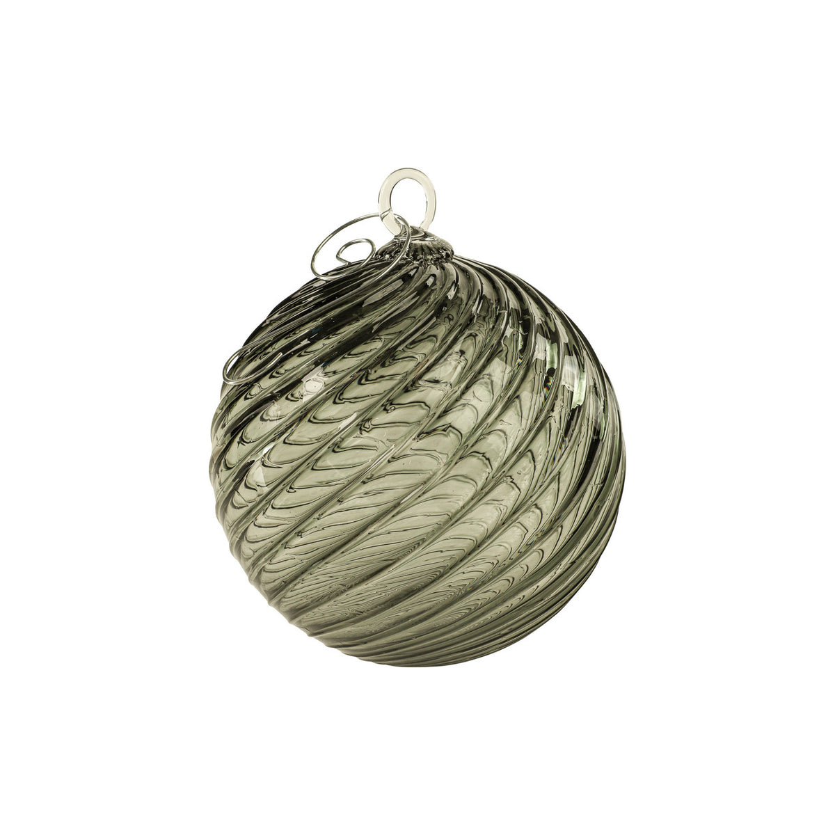 Smoke Handblown Glass Ornament