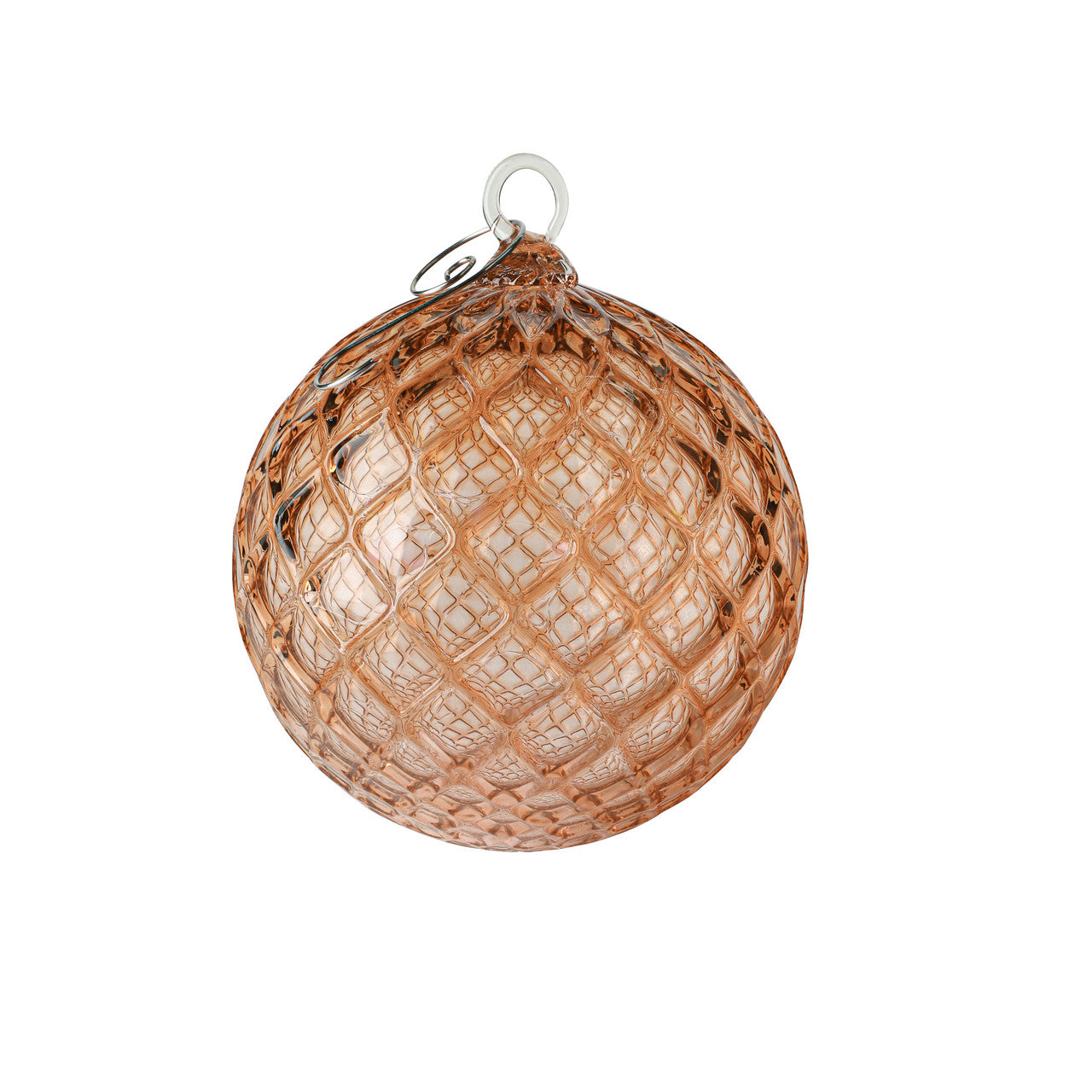 Light Brown Sugar Set of 6  Handblown Glass Ornaments