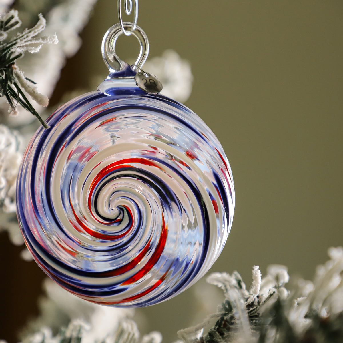 Stars & Stripes Handblown Glass Ornament