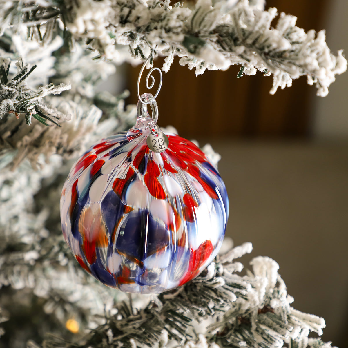 Stars & Stripes Handblown Glass Ornament
