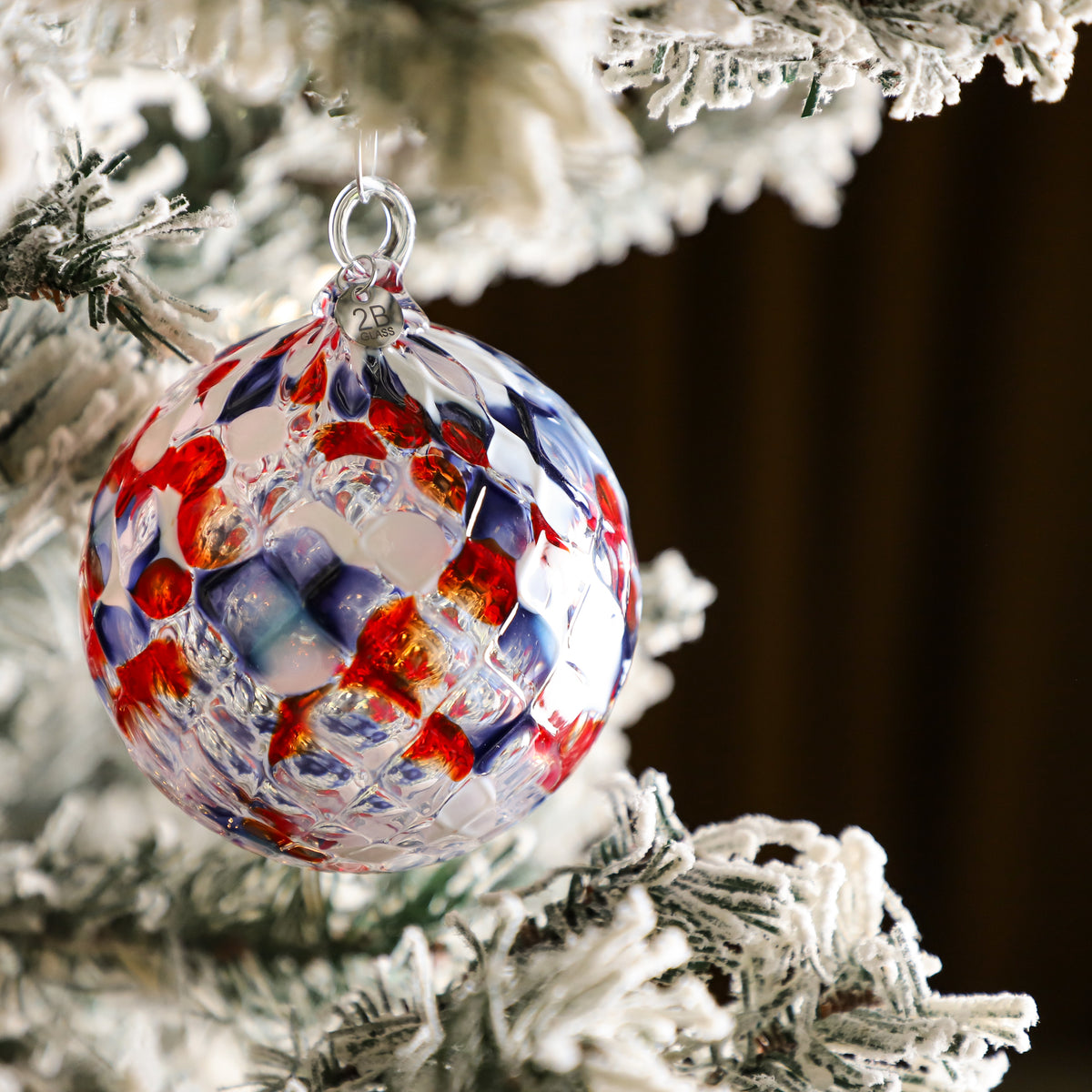 Stars & Stripes Handblown Glass Ornament