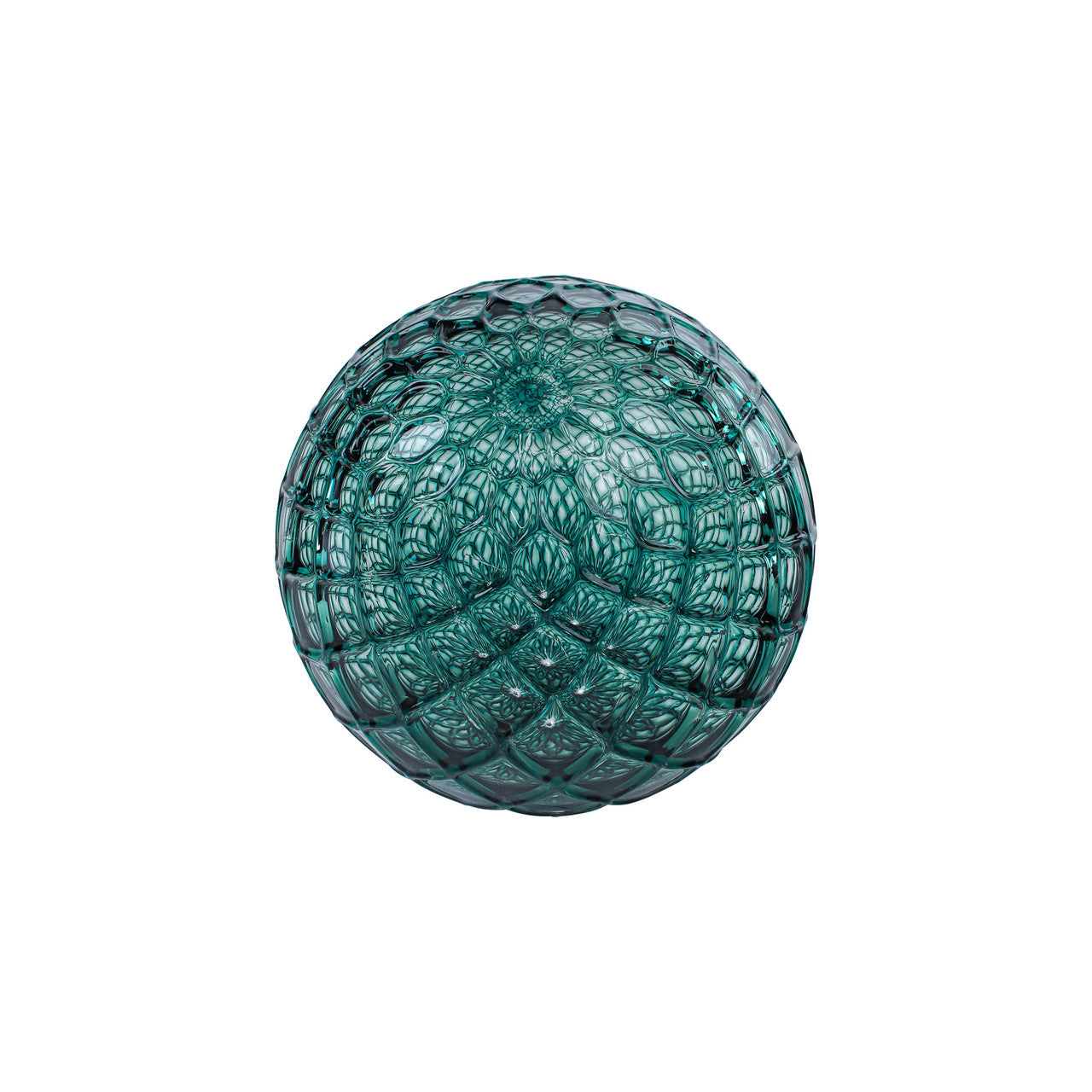 Turquoise Handblown Glass 20 Point Ornament