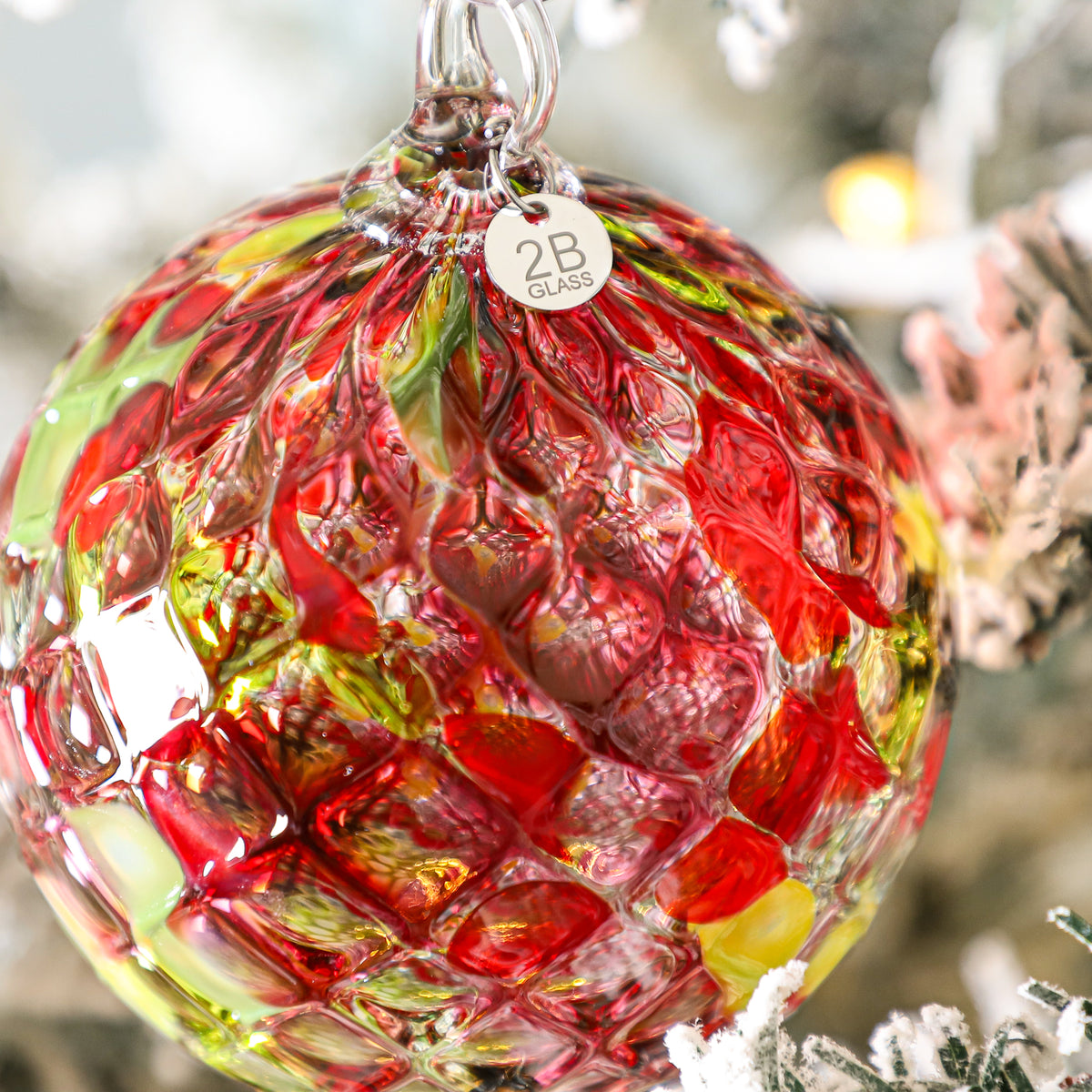 Vintage Christmas Handblown Glass Ornament