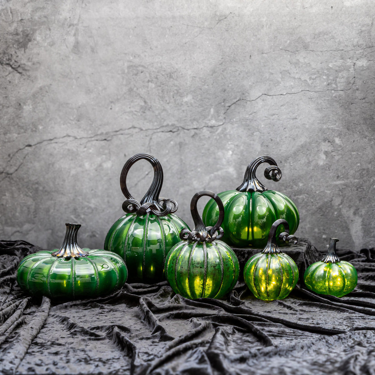 Witches Brew Glass Pumpkin w/Tealight
